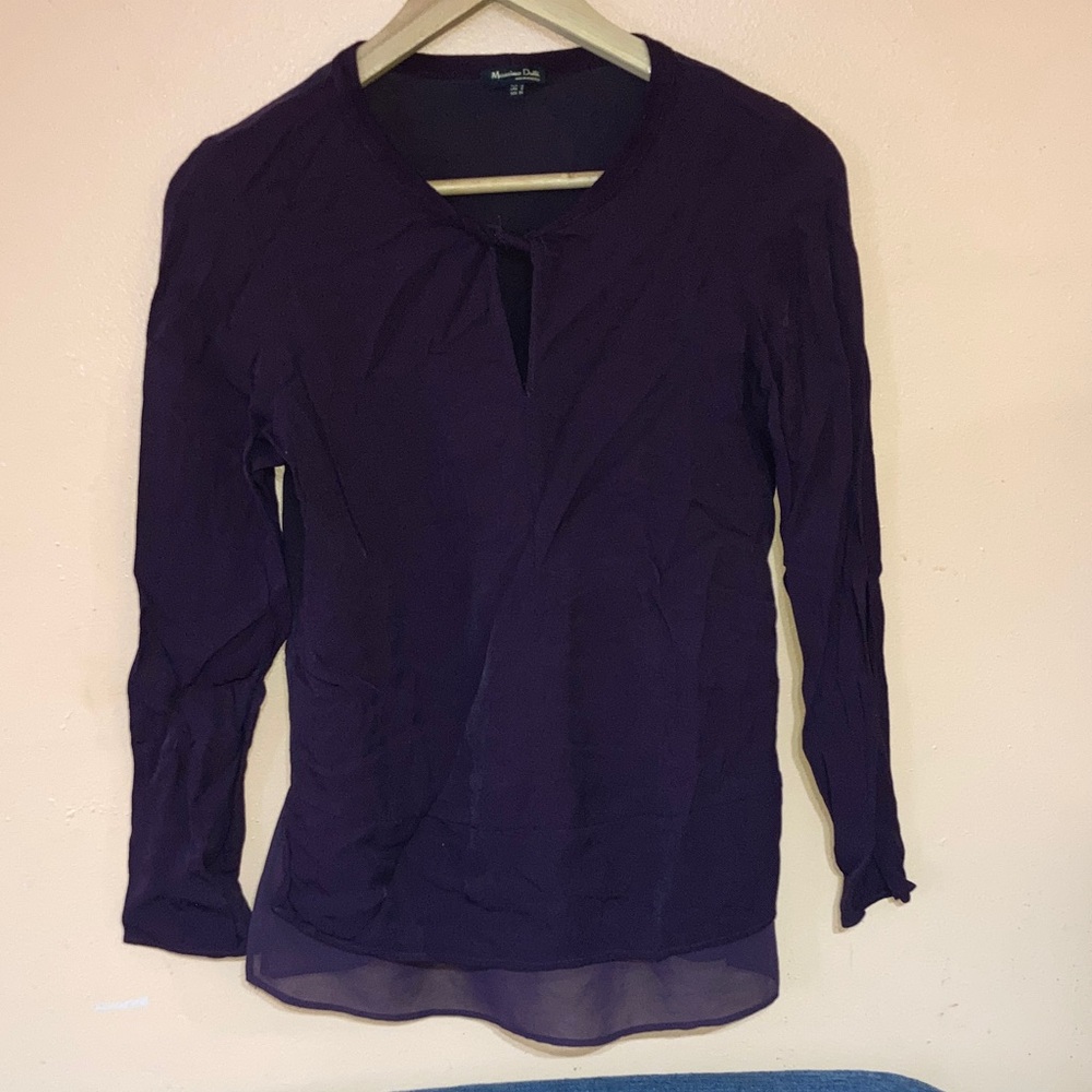 Massimo Dutti Deep Purple Blouse